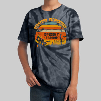 Youth Tie-Dye T-Shirt - Fall - Haunted House  Thumbnail