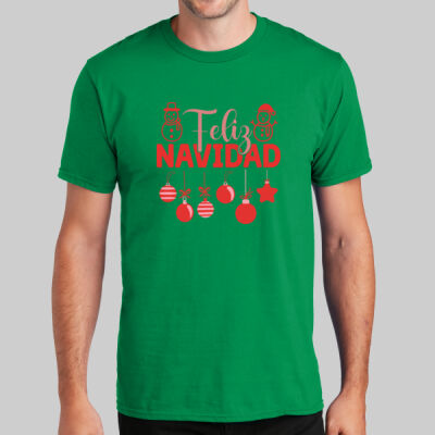 Adult T-Shirt - Feliz Festive - Red Thumbnail