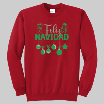 Adult Crewneck - Feliz Festive - Green Thumbnail