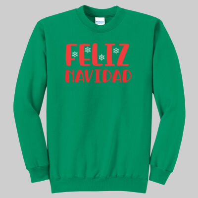Adult Crewneck - Feliz Navidad - Red Thumbnail