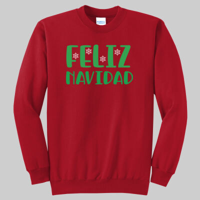 Adult Crewneck -  Feliz Navidad - Green Thumbnail