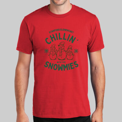 Adult T-Shirt - Winter Holidays - Chillin' - Green Thumbnail