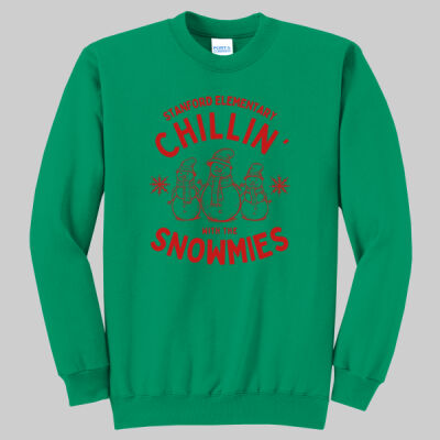 Adult Crewneck - Winter Holidays - Chillin' - Red Thumbnail