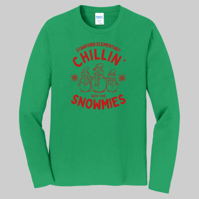 Adult Long Sleeve Shirt -  Winter Holidays - Chillin' - Red Thumbnail