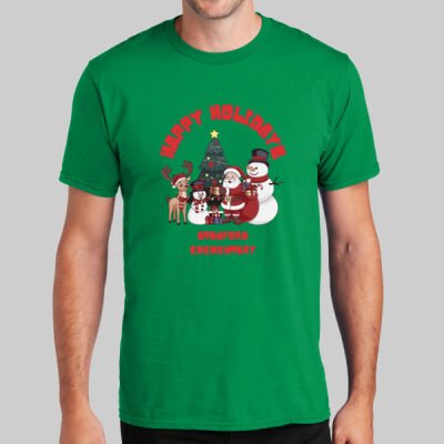 Adult T-Shirt - Shirt - Winter Holidays - Happy Holidays - Red Thumbnail