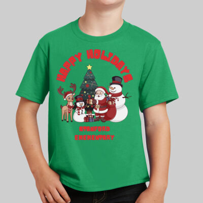 Youth T-Shirt - Shirt - Winter Holidays - Happy Holidays - Red Thumbnail