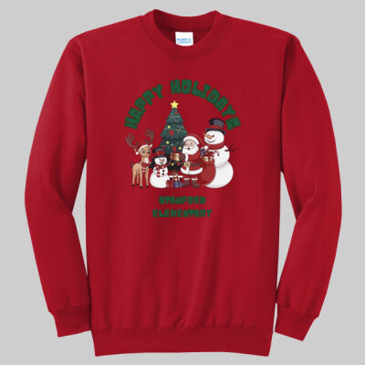 Adult Crewneck -  Winter Holidays - Happy Holidays - Green Thumbnail