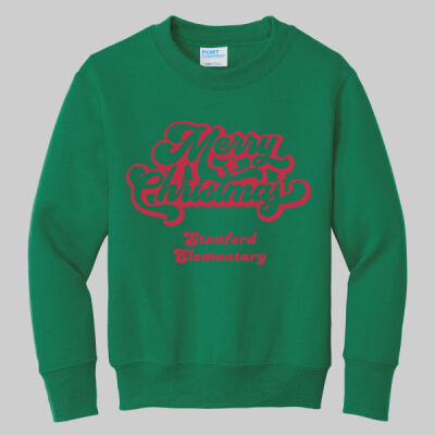 Youth Crewneck - Winter Holidays - Merry Christmas - Red Thumbnail