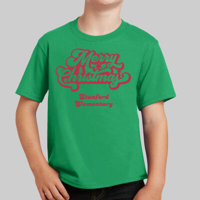 Youth T-Shirt -  Winter Holidays - Merry Christmas - Red Thumbnail