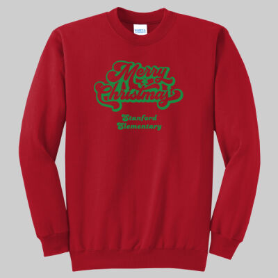 Adult Crewneck -  Winter Holidays - Merry Christmas - Green Thumbnail
