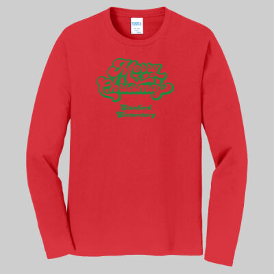  Adult Long Sleeve Shirt -  Winter Holidays - Merry Christmas - Green Thumbnail