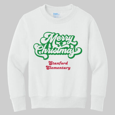  Youth Crewneck - Winter Holidays - Merry Christmas - Green & Red   Thumbnail