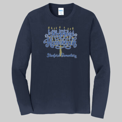 Adult Long Sleeve Shirt -  Winter Holidays - Happy Hanukkah Thumbnail