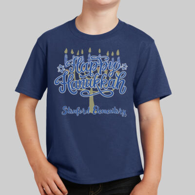 Youth T-Shirt - Winter Holidays - Happy Hanukkah Thumbnail