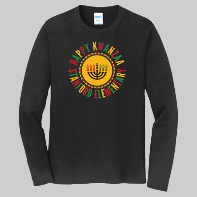 Adult Long Sleeve Shirt -  Winter Holidays - Happy Kwanzaa   Thumbnail
