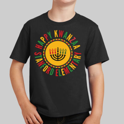 Youth T-Shirt -   Winter Holidays - Happy Kwanzaa   Thumbnail