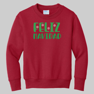 Youth Crewneck - Feliz Navidad - Green Thumbnail