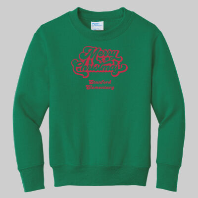 Youth Crewneck - Winter Holidays - Merry Christmas - Red Thumbnail