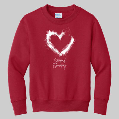 Youth Crewneck - Spring - Valentine's Heart Thumbnail